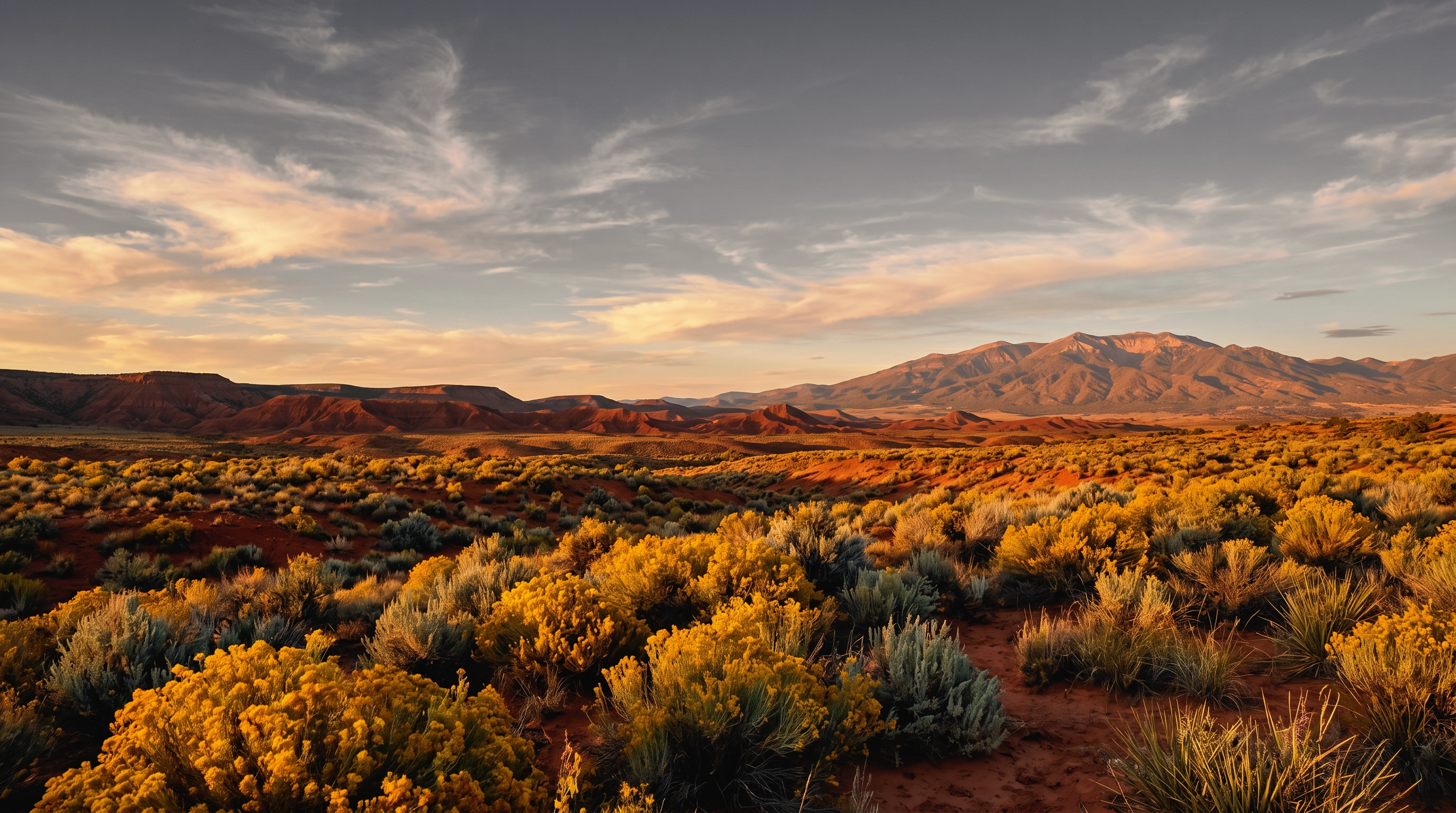 Lone runner on open desert road